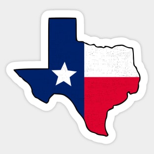 Texas US Flag Map Cool Distressed STATE-5 Sticker